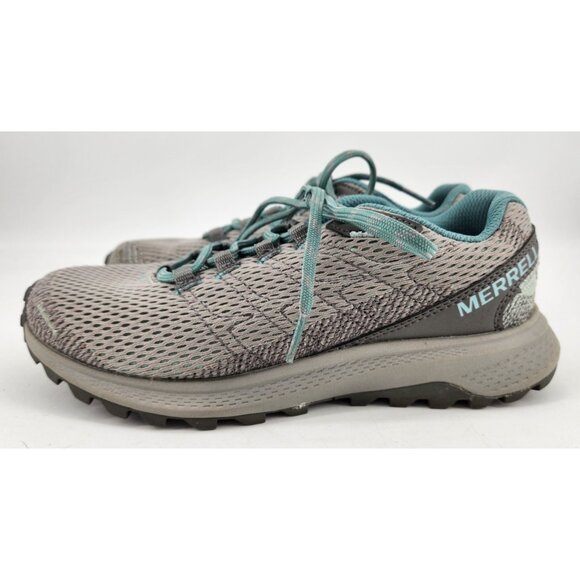 Merrell Fly Strick J067238W Woman's Size 6 W Teal Gray Running Sneaker Shoes - Picture 10 of 13
